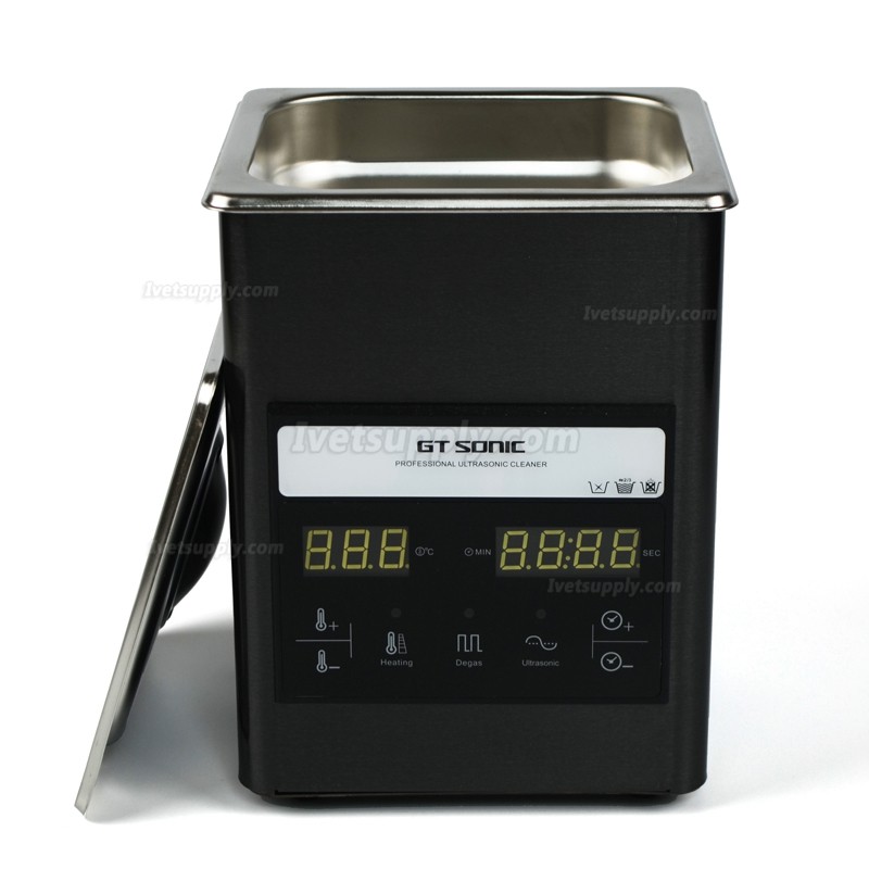 GT SONIC S-Series 2-9L 50-200W Touch Panel Ultrasonic Cleaner with Hot Water Cleaning